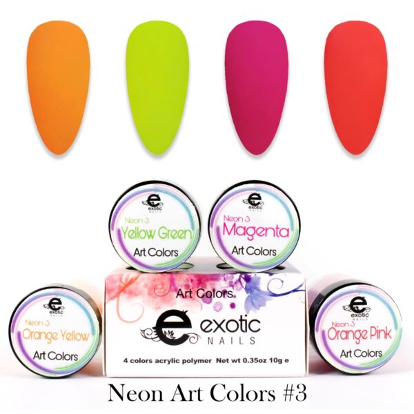 Neaon Art Color #3  4 Tone Acrylic Collection 1/4oz
