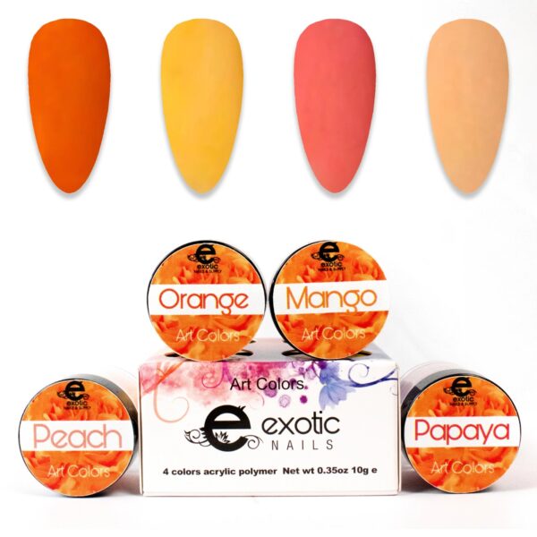 Orange 4 Tone Acrylic Collection 1/4 oz