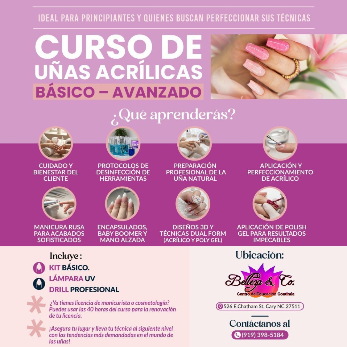 Curso de Uñas Acrílicas Básico Avanzado